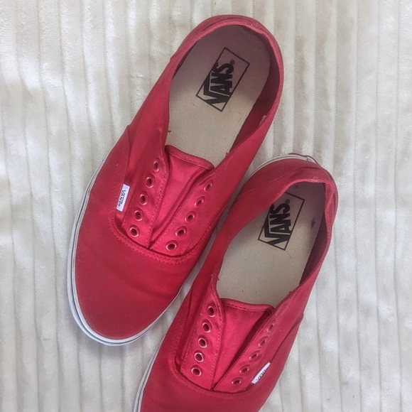 Men’s vans no lace red slip on’s size 10.5 - Picture 9 of 11
